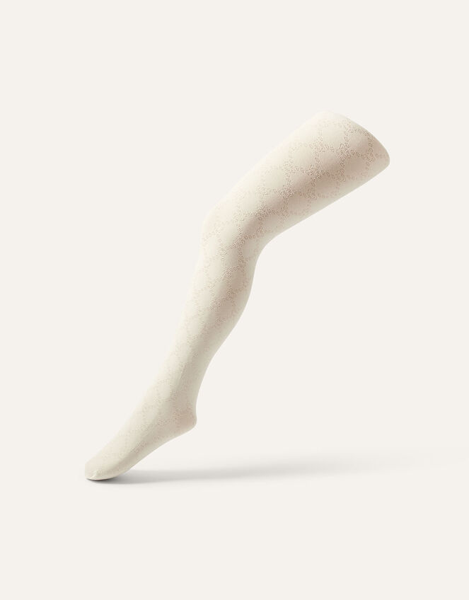 Plush Diamond Tights, Ivory (IVORY), large