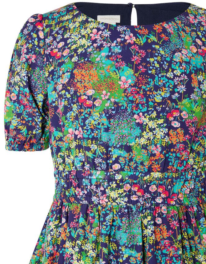Wild Flower Dress, Blue (NAVY), large