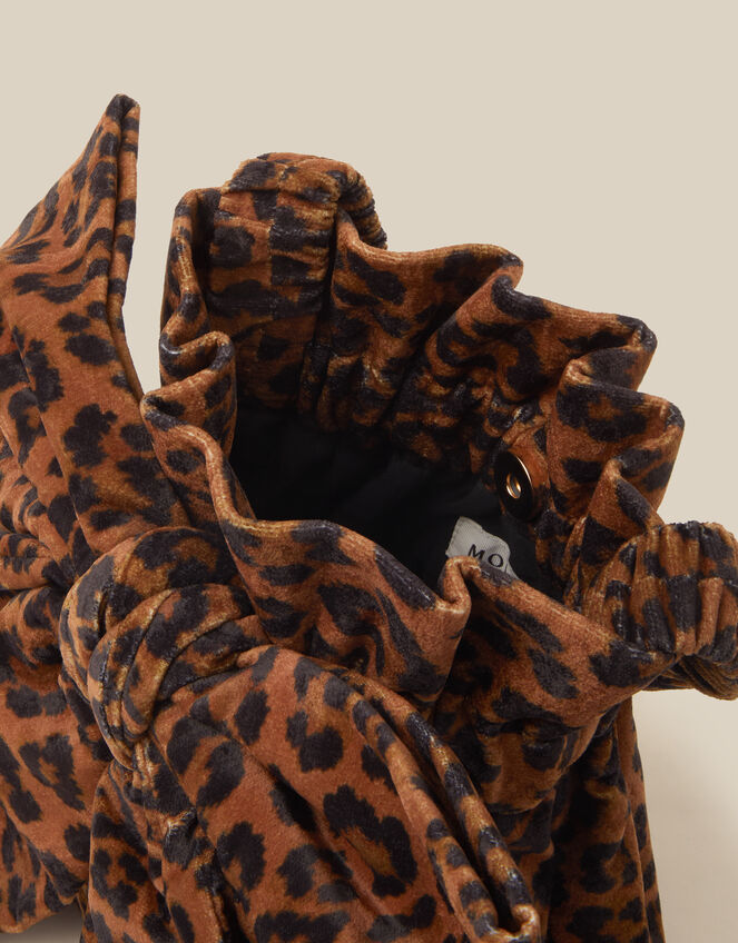Ciri Bow Leopard Print Bag, , large