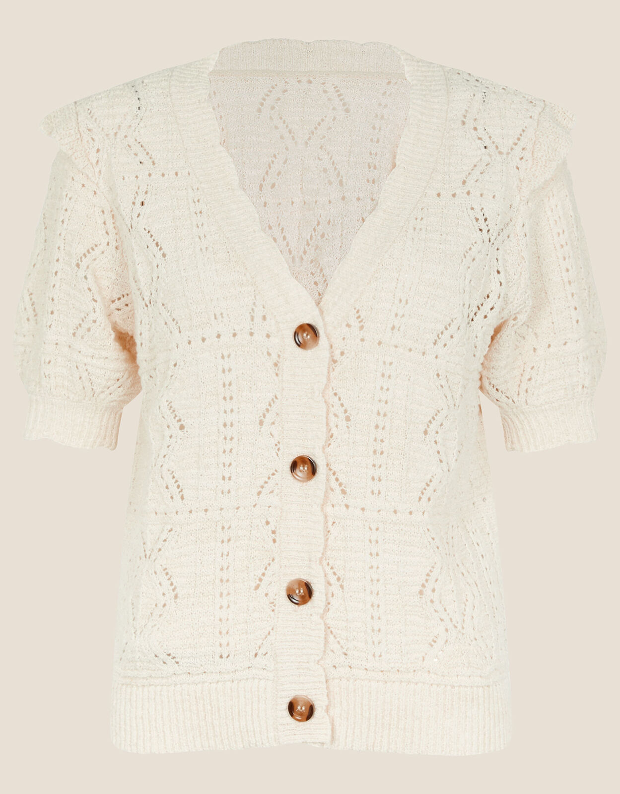 Ivory short sleeve cardigan online