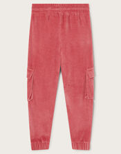 Velour Cargo Trousers, Pink (PINK), large