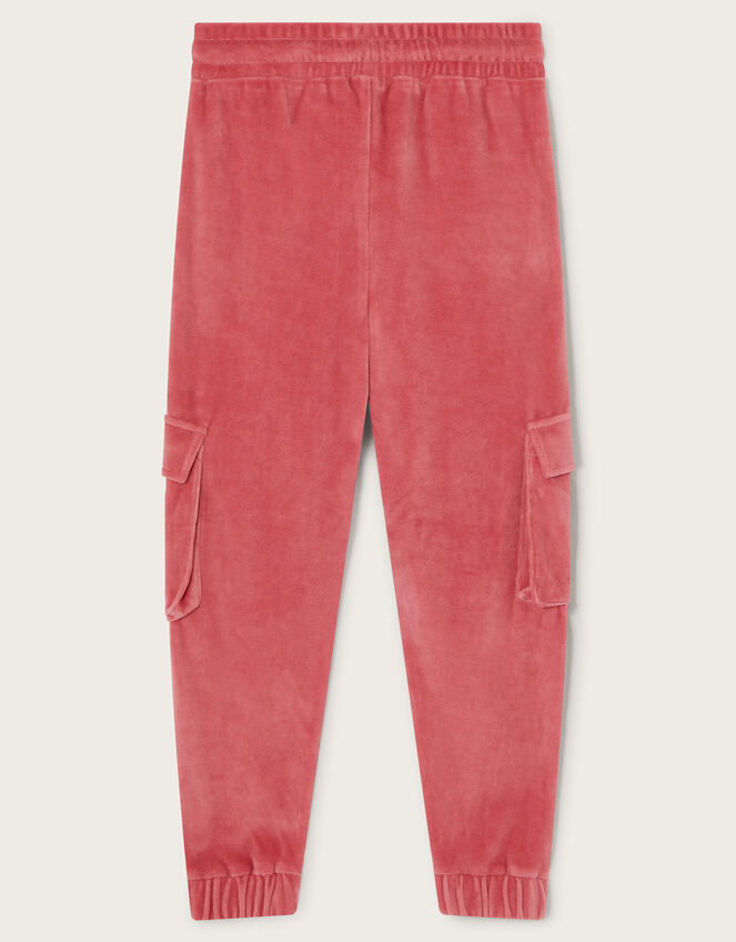 Velour Cargo Trousers, Pink (PINK), large
