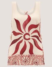 Sunnie Tie Cami Top, Ivory (IVORY), large