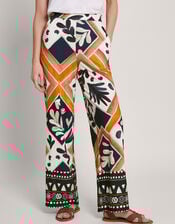 Cadenza Print Jersey Trousers, Black (BLACK), large