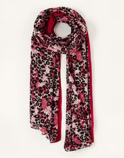 Animal Print Lightweight Scarf, , large