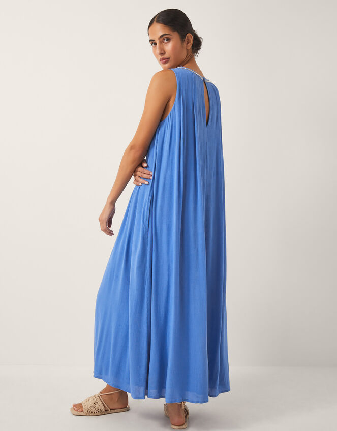 Luna Embellished Sleeveless Maxi Dress, Blue (BLUE), large
