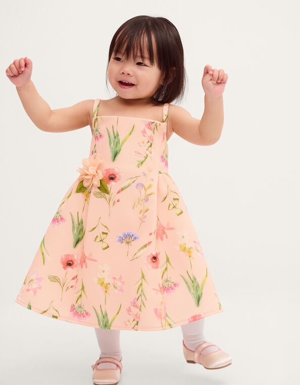 Baby Dream Strappy Floral Party Dress, Pink (PINK), large