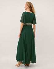 Sienna Embellished Maxi Dress, Green (DARK GREEN), large