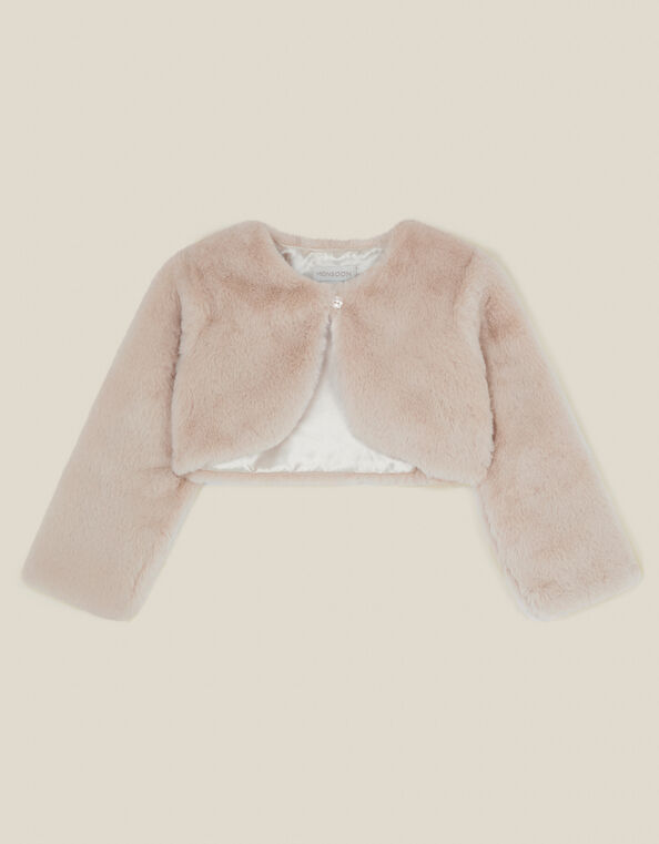 Baby Lara Faux Fur Jacket, Mink (MINK), large