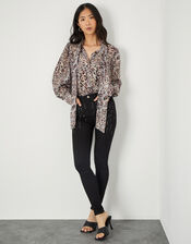 Nadine Sparkle Regular Length Jeans with Organic Cotton, Black (BLACK), large