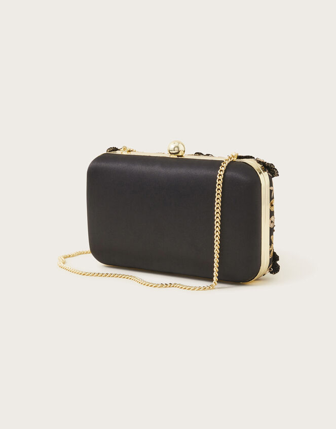 Metallic Bouquet Box Clutch, , large
