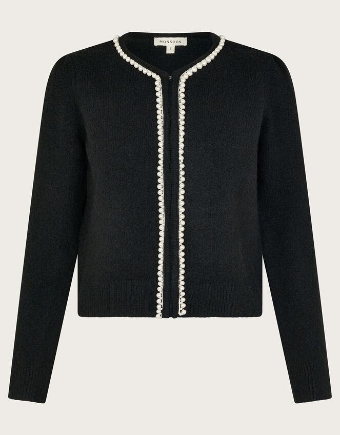 Pia Pearl Cardigan , Black (BLACK), large