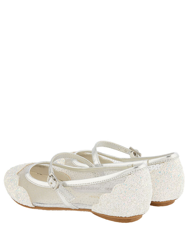 Primrose Sparkle Ballerina Shoes, Silver (SILVER), large