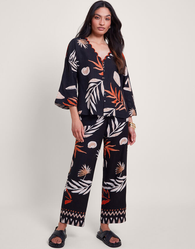 Carlotta Print Top, Black (BLACK), large