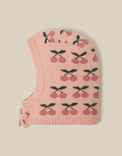 Cherry Knitted Balaclava, Pink (PINK), large