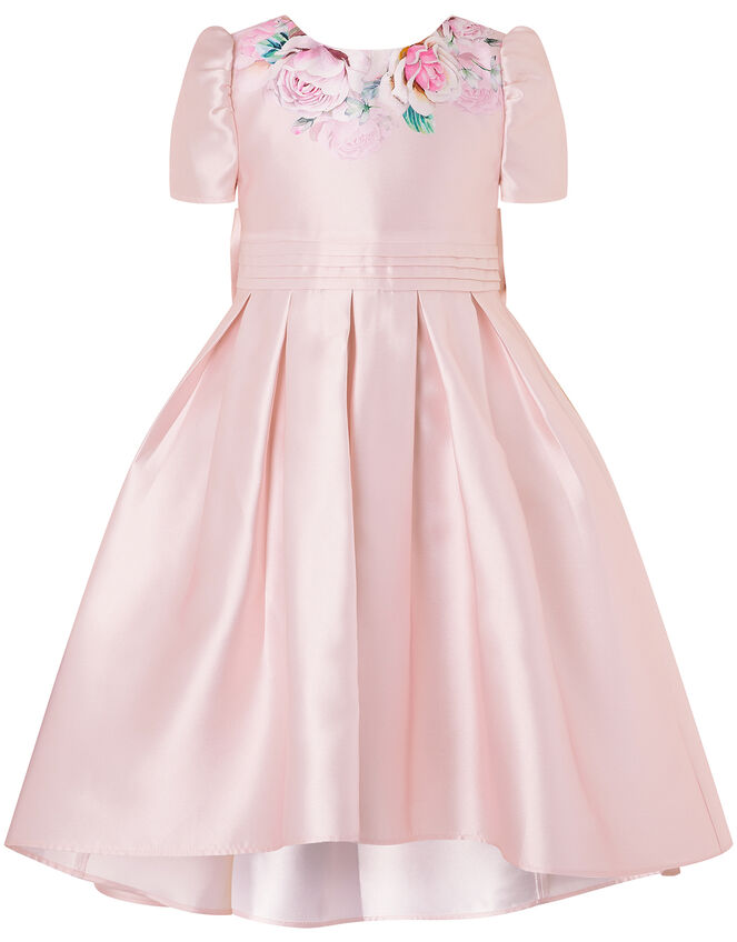 Floral Print Hi-Low Dress, Pink (PINK), large