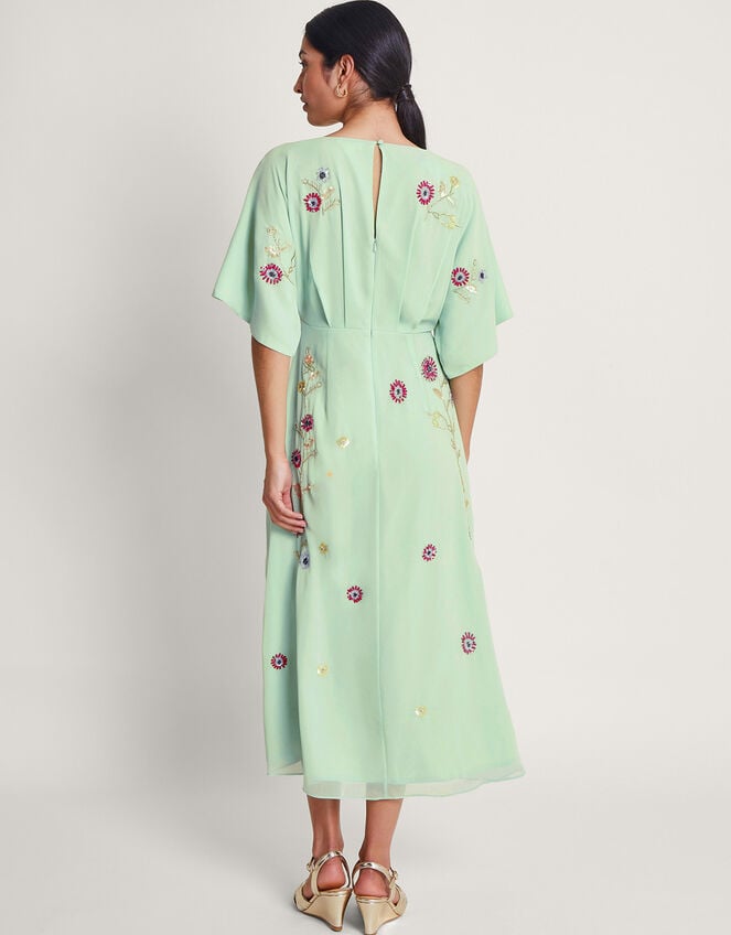 Rosalie Hand-Embellished Dress, Green (GREEN), large