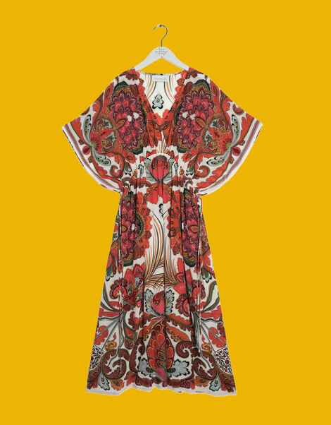 One Hundred Stars Fiesta Print Kaftan Dress, Multi (MULTI), large