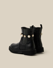 Embellished Chelsea Boots, Black (BLACK), large