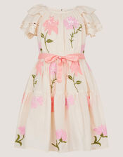 Floral Embellished Lace Dress, Ivory (IVORY), large