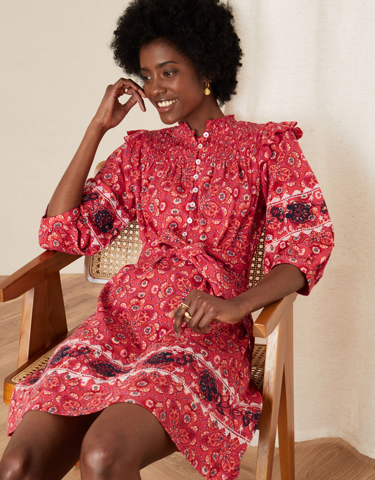 Monsoon red dress store