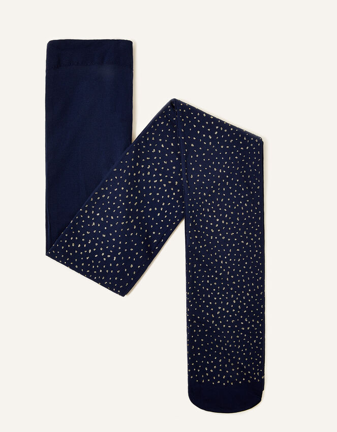 Gold Fleck Tights, Blue (NAVY), large