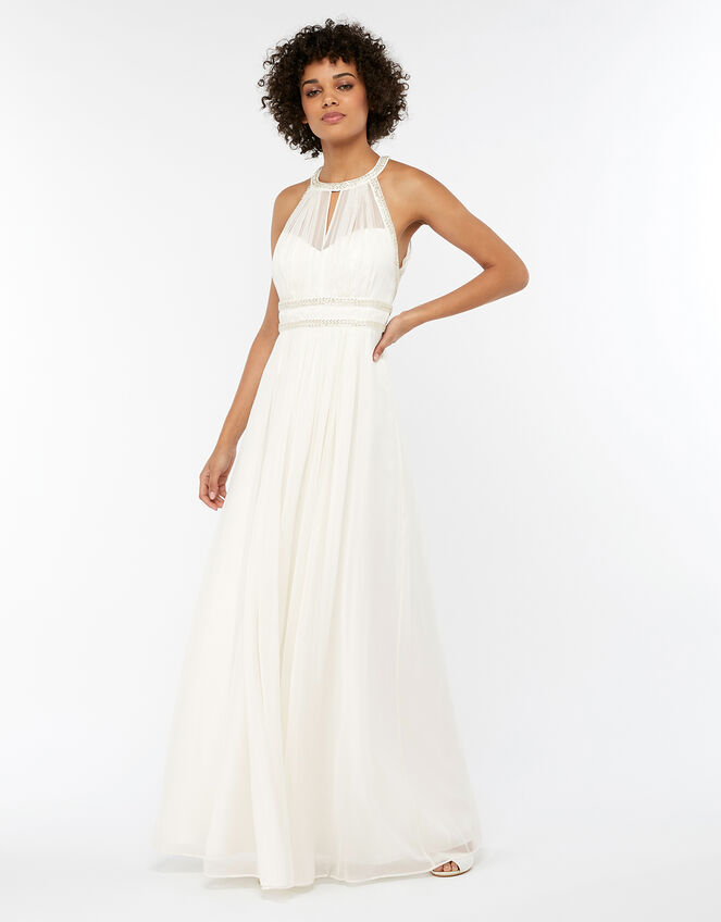 Eleanor Embellished Grecian Wedding Dress, Ivory (IVORY), large