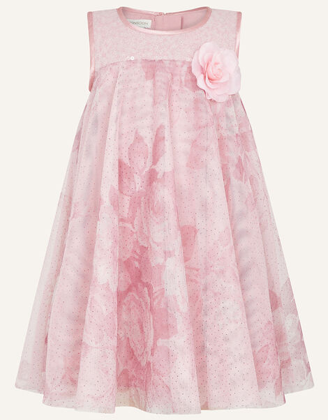 Baby Lara Rose Print Flare Dress Pink, Pink (PINK), large