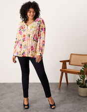 Florella Floral Print Blouse, Ivory (IVORY), large