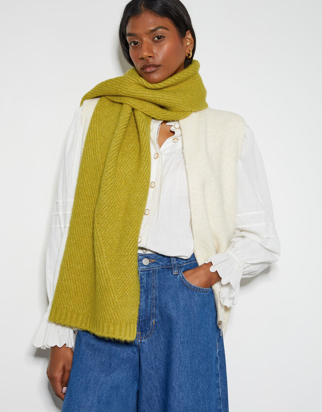 Taffy Rib Knit Scarf, CITRUS, large