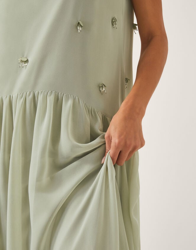 Elodie Sleeveless Embellished Maxi Dress, Green (PALE GREEN), large