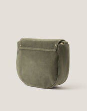Lily Embroidered Satchel Crossbody Bag, Green (GREEN), large