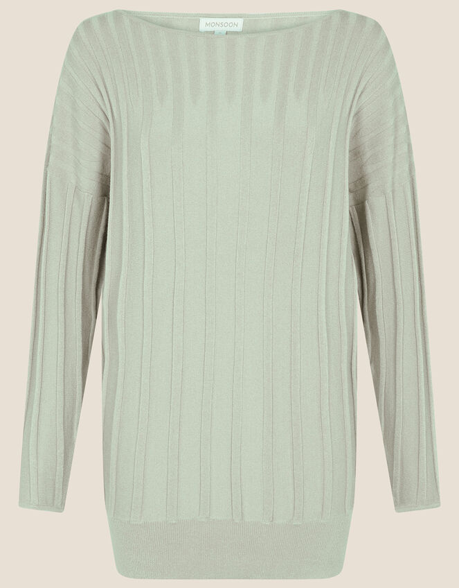 Fran Longline Jumper, Green (GREEN), large