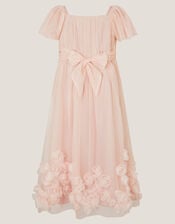 Evangaline Rose Appliqué Tulle Dress, Pink (PINK), large