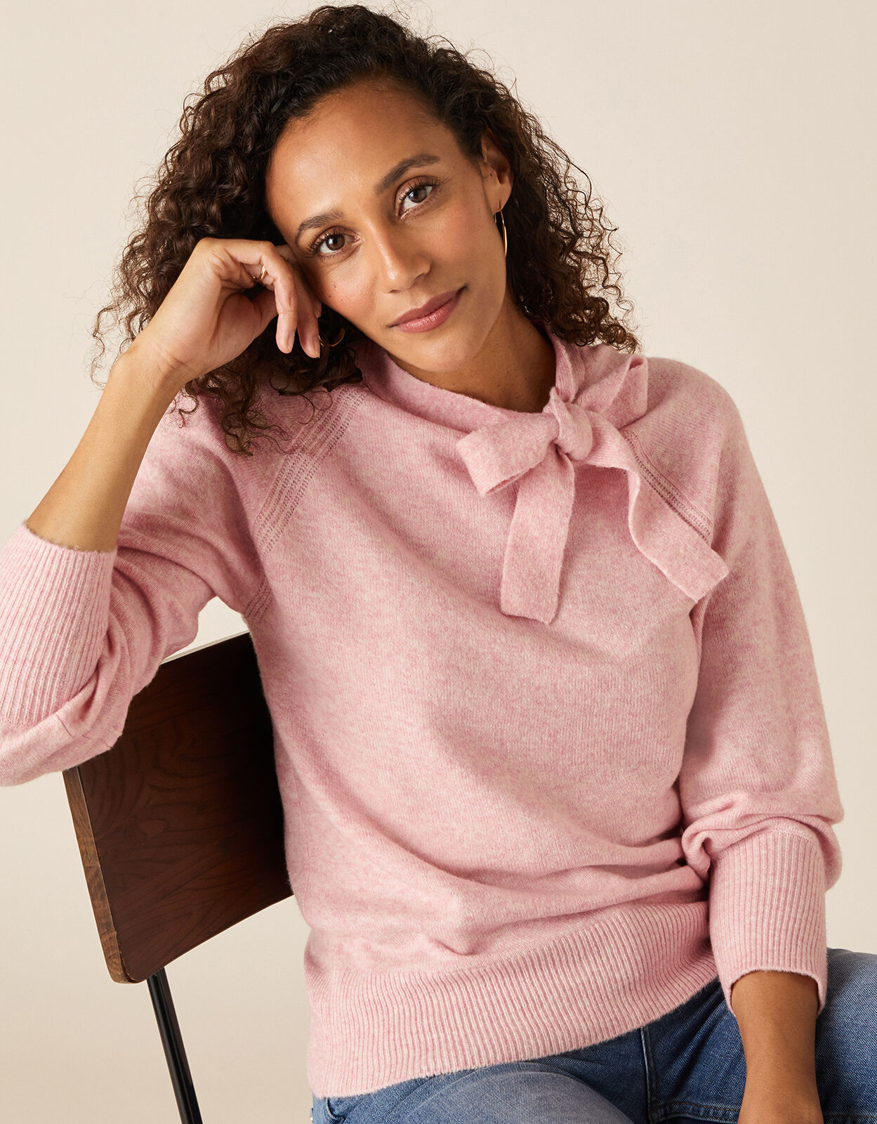 Tie hotsell neck sweater