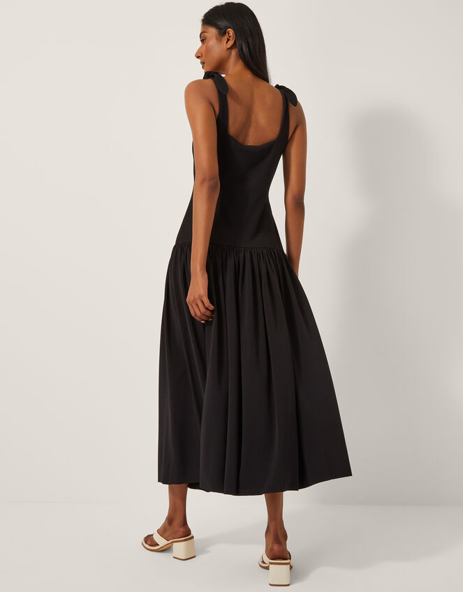 Dolly Drop Waist Midi Dress, Black (BLACK), large