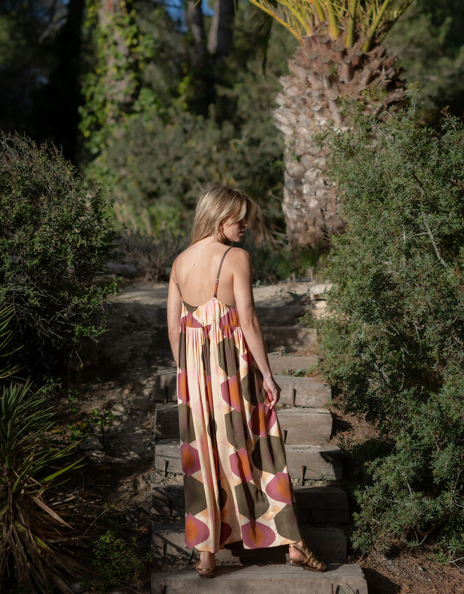 Lyrical Sisters Desert Bubble Print Maxi Dress, Multi (MULTI), large