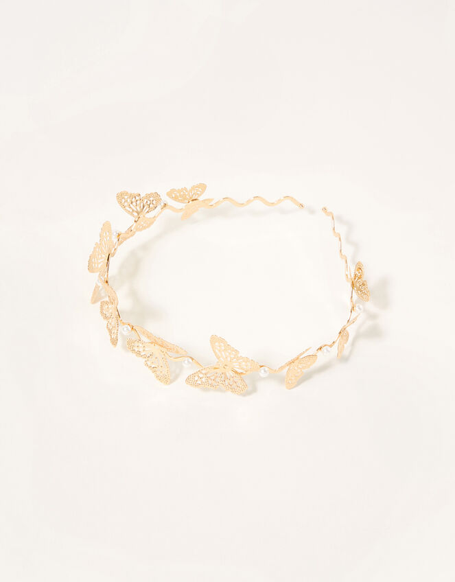 Pearly Butterfly Headband, , large