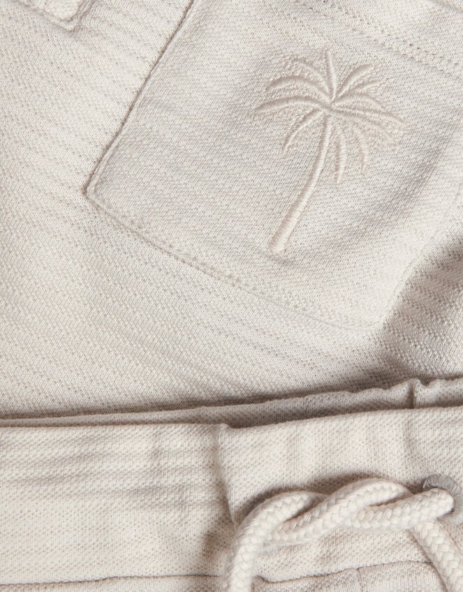 Jersey Polo Shirt and Shorts Set, Natural (STONE), large