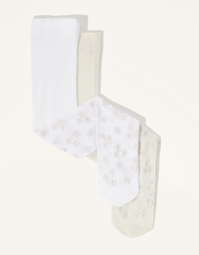 2-Pack Baby Floral Print Tights, Multi (MULTI), large
