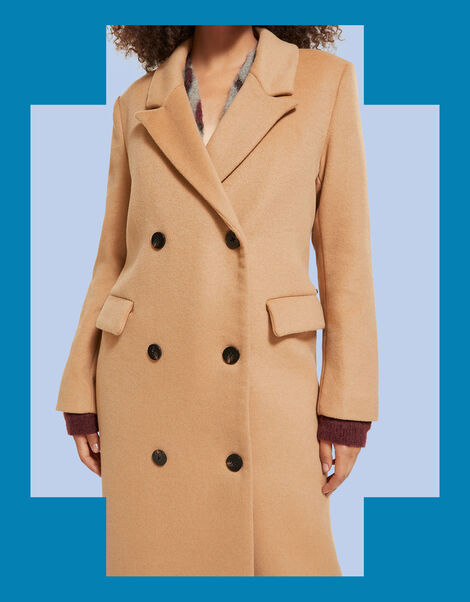 Scotch and Soda Double-Breasted Coat, Camel (CAMEL), large