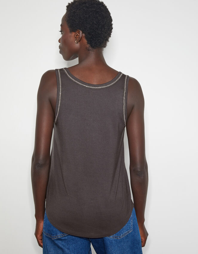 Jess Jersey Cami Top, Gray (CHARCOAL), large