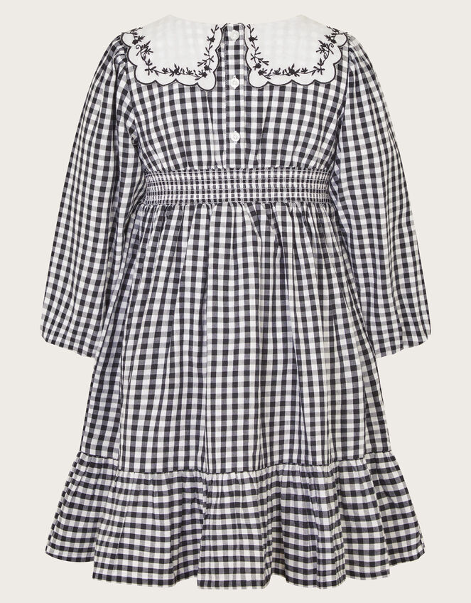 Gingham Scallop Collar Dress, Multi (MULTI), large