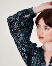Darcy Devore Blouse, Teal (TEAL), large