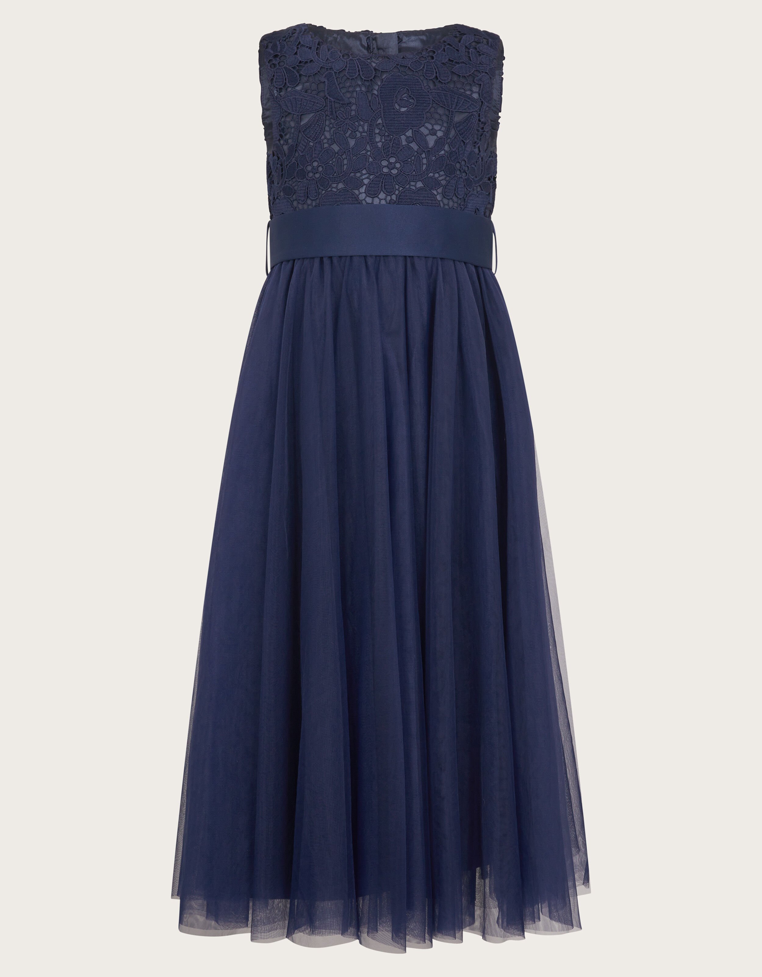 Alice Lace Tulle Maxi Dress Blue Girls Dresses Monsoon Global