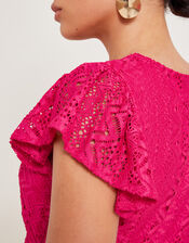 Lo Lace Jersey Dress, Pink (PINK), large