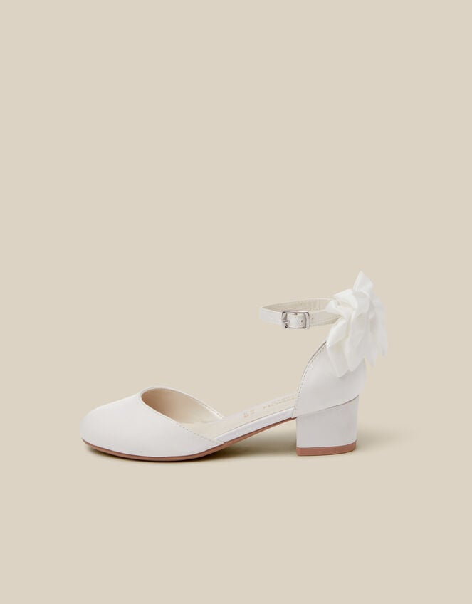 Sara Closed-Toe Bow Heels, Ivory (IVORY), large