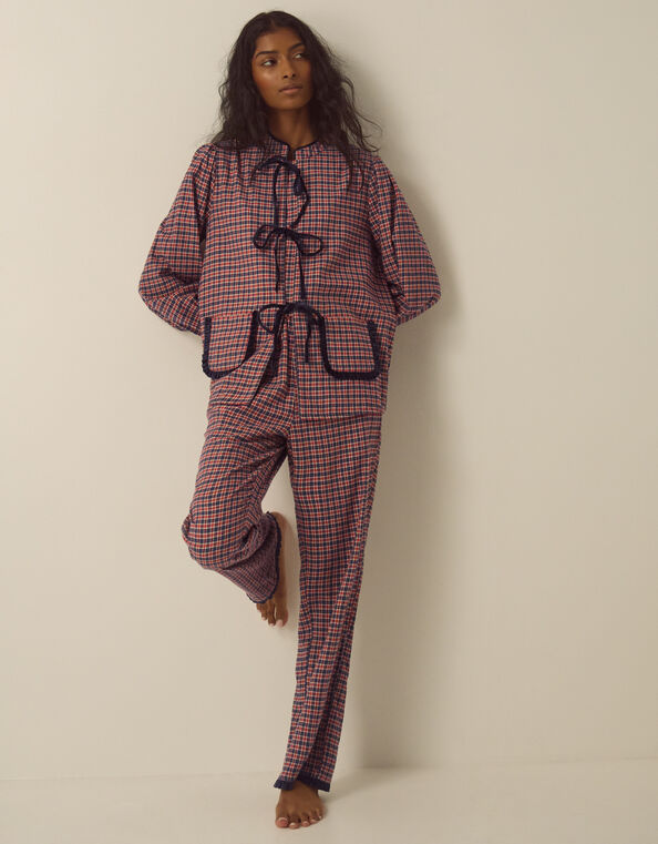 Charlie Check Print Long Pyjamas Set, Multi (MULTI), large