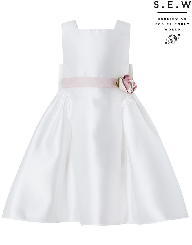 Pearl Duchess Occasion Dress in Recycled Polyester Ivory | Girls' Dresses |  Monsoon Global.