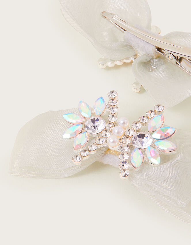 Land of Wonder Jewel Bow Clips Set of Two, , large